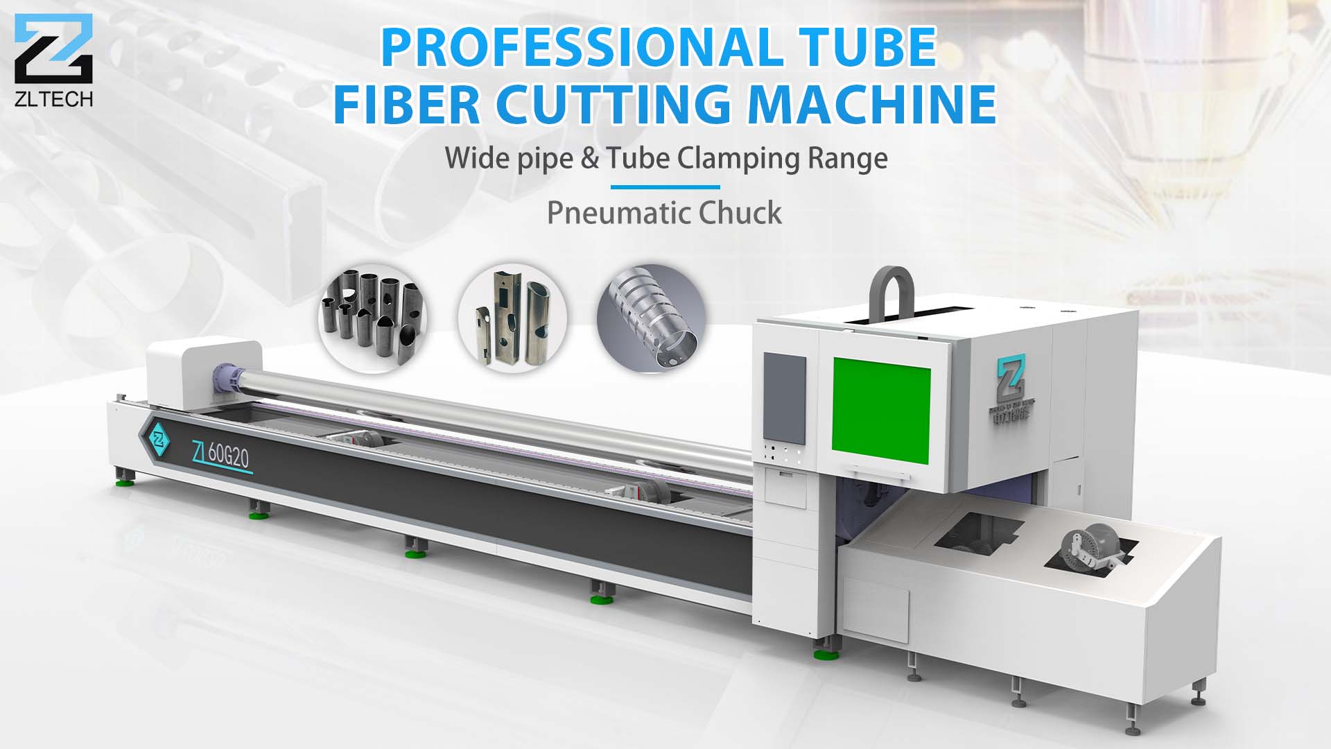 Industrial Metal Tube Fiber Laser Cutting Machine CNC Laser Pipe Cutter At Affordable Price