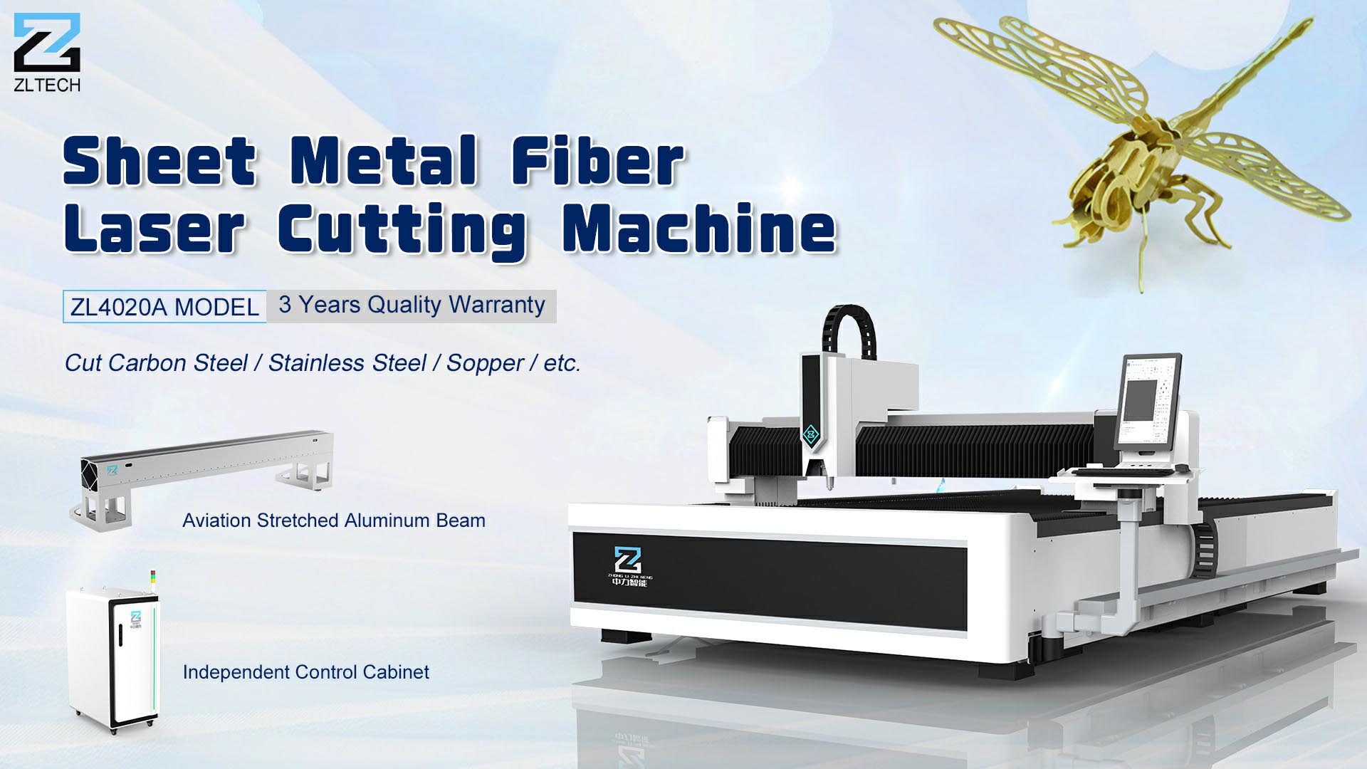 1000w 1500w 2kw 3kw 4020 Fiber Laser Cutting Machine for Carbon Stainless Steel
